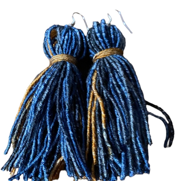 Yarn Tassel Earrings - Picture 2 of 4